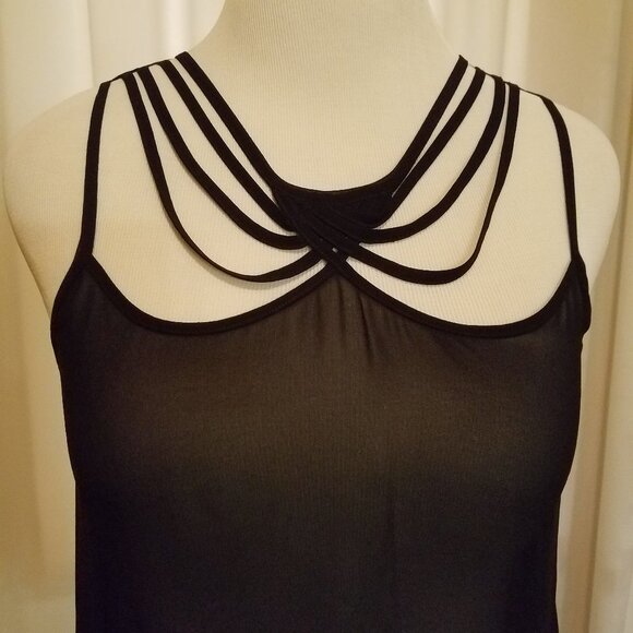Black sheer with string and lacey design L - Picture 2 of 3